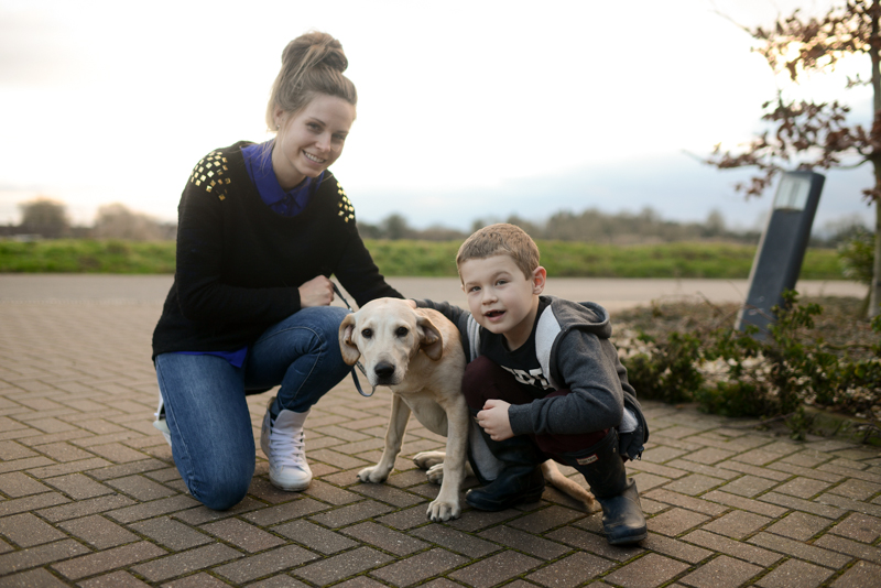 Obi with Luke and Mum Sam © Chris Donovan 